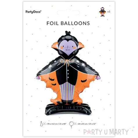 balon foliowy dracula wampir stojacy halloween partydeco 32 shp