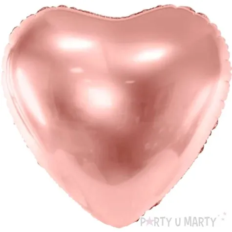 balon foliowy duze serce rozowo zloty partydeco 28 hrt