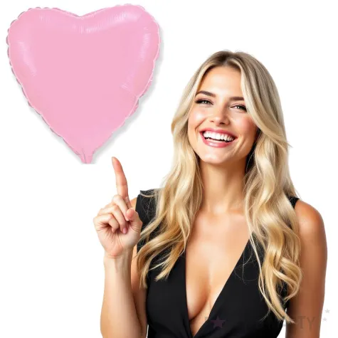 balon foliowy duze serce rozowy flexmetal 32 hrt