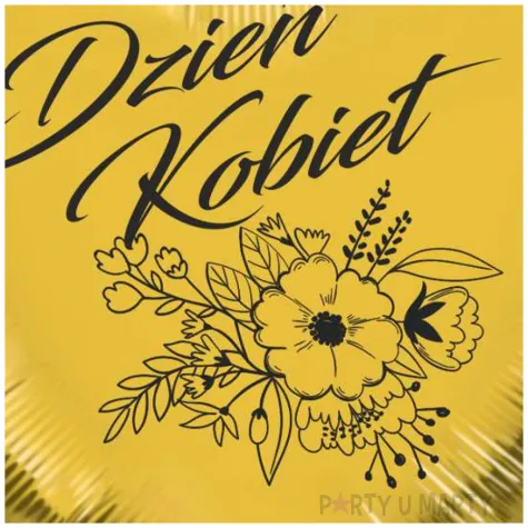 balon foliowy dzien kobiet zloty 18 hrt