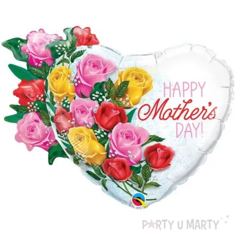 balon foliowy dzien matki bukiet roz qualatex 35 shp