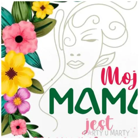 balon foliowy dzien matki mama najpiekniejsza bialy 18 rnd