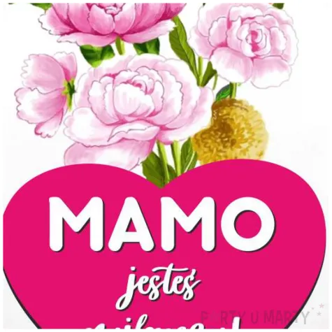 balon foliowy dzien matki mamo jestes najlepsza bialy 18 rnd