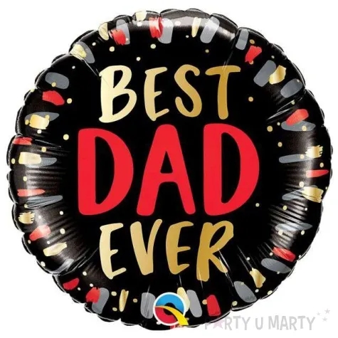 balon foliowy dzien ojca best dad ever qualatex 18 rnd