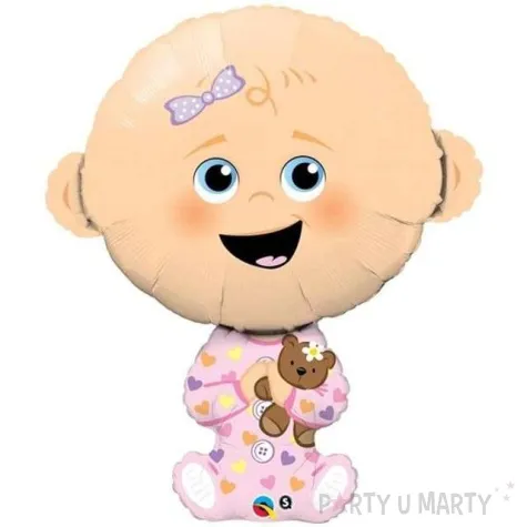 balon foliowy dziewczynka z misiem qualatex 38 shp