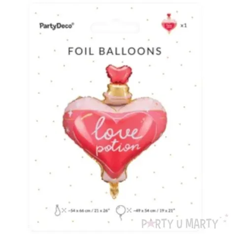 balon foliowy eliksir milosci czerwony partydeco 21 shp