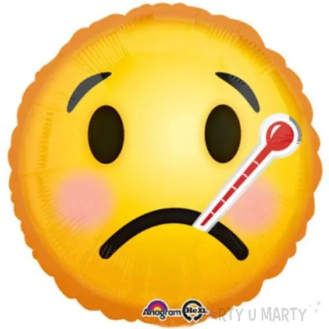 balon foliowy emotikon chory zolty amscan 17 rnd