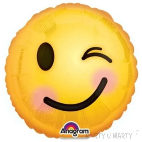 balon foliowy emotikon winking zolty amscan 9 rnd