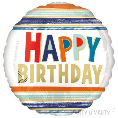 balon foliowy fikusne urodziny amscan 18 rnd