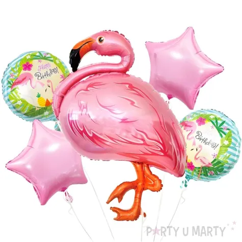 balon foliowy flaming i gwiazdy godan 5 szt shp