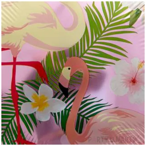 balon foliowy flamingi w kwiatach rozowy jasny oem 18 rnd