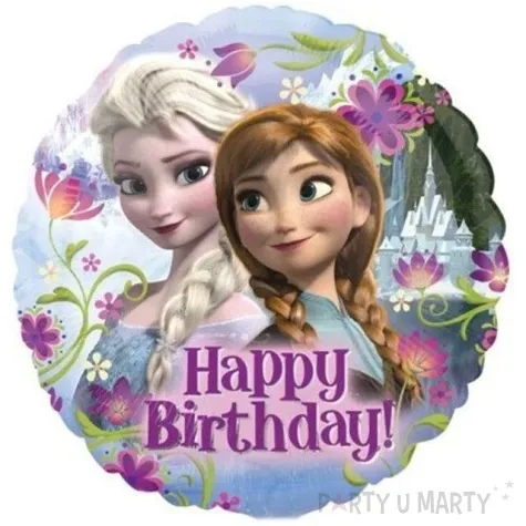balon foliowy frozen happy birthday amscan 18 rnd