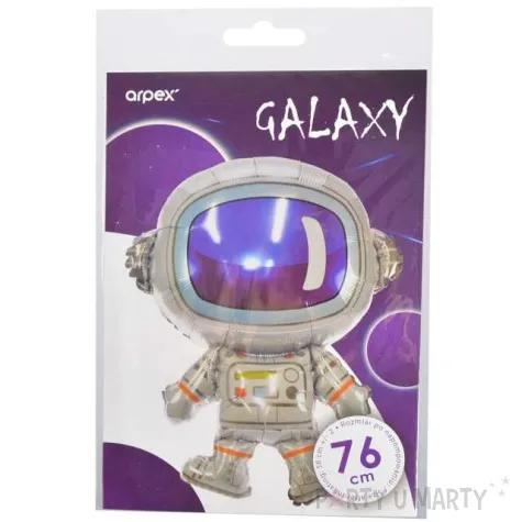 balon foliowy galaxy kosmonauta szary arpex 30 shp