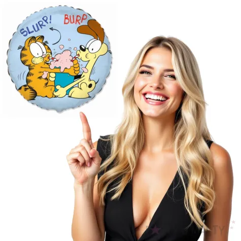 balon foliowy garfield i odie dekoracja prezent na urodziny flexmetal 18 rnd