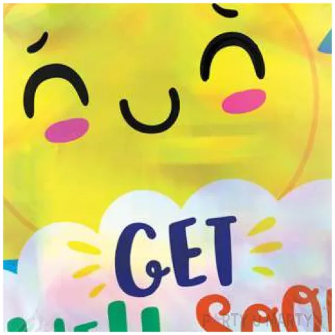 balon foliowy get well soon amscan 22 rnd