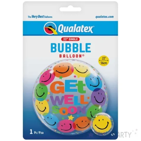 balon foliowy get well soon qualatex bubble 22 orb