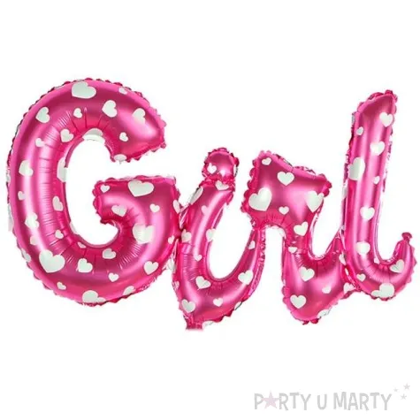 balon foliowy girl biale serca rozowy oem 35 shp