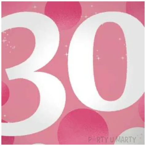 balon foliowy glossy 30 urodziny rozowy folat 17 rnd