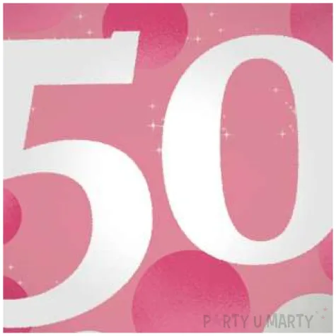 balon foliowy glossy 50 urodziny rozowy folat 17 rnd