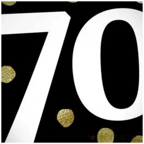 balon foliowy glossy 70 urodziny czarny folat 17 rnd