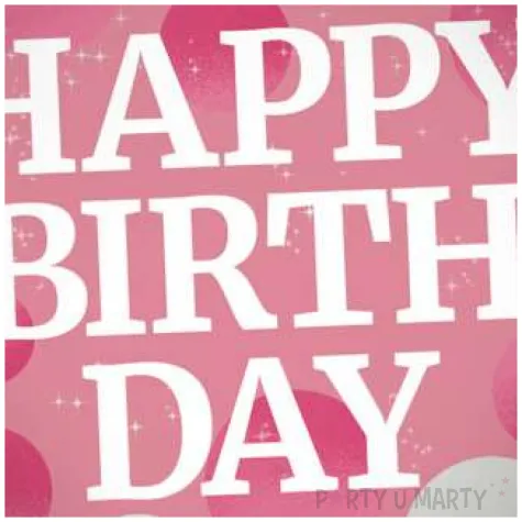 balon foliowy glossy happy birthday rozowy folat 17 rnd