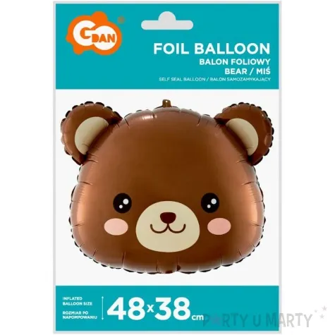 balon foliowy glowa misia brazowy godan 19 shp
