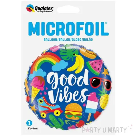 balon foliowy good vibes qualatex 18 rnd
