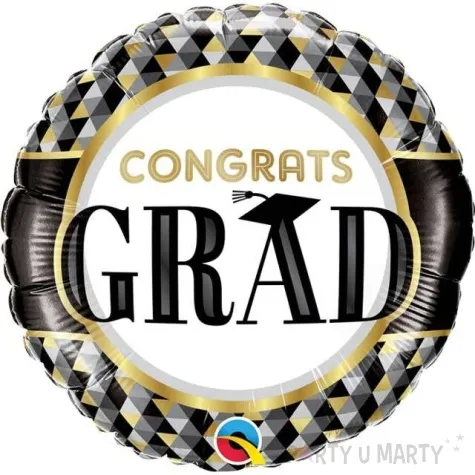 balon foliowy grad congrats qualatex 18 rnd