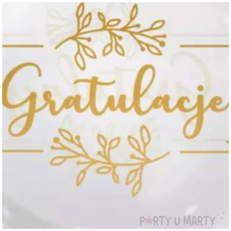 balon foliowy gratulacje kolor zloty transparentny tuban 18 orb