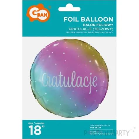 balon foliowy gratulacje ombre godan 18 rnd