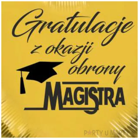 balon foliowy gratulacje z okazji obrony magistra zloty 18 hrt