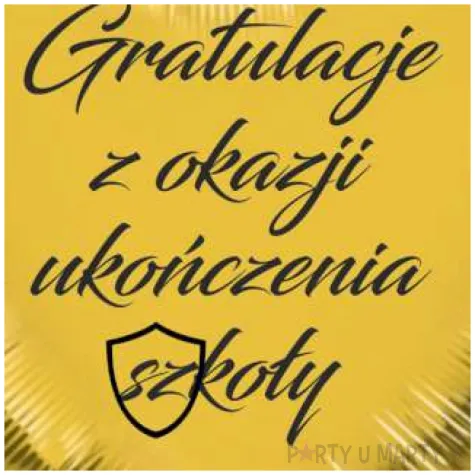 balon foliowy gratulacje z okazji ukonczenia szkoly zloty 18 hrt