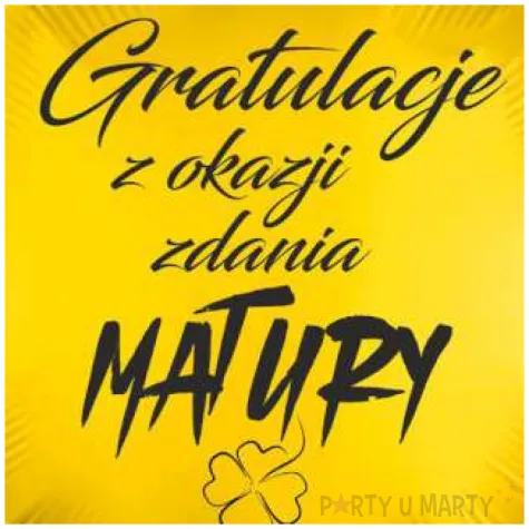 balon foliowy gratulacje z okazji zdania matury zloty 18 rnd