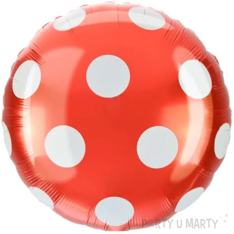 balon foliowy grochy czerwony arpex 18 rnd