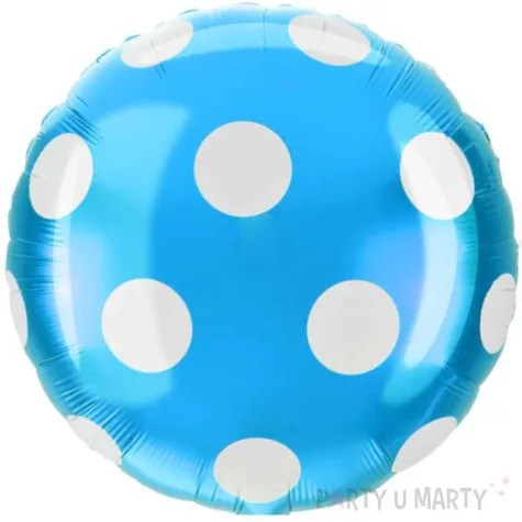 balon foliowy grochy niebieski arpex 18 rnd