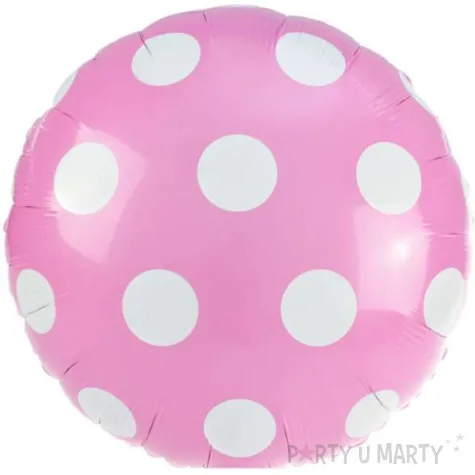 balon foliowy grochy rozowy jasny arpex 18 rnd