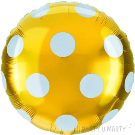 balon foliowy grochy zloty arpex 18 rnd