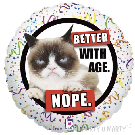 balon foliowy grumpy cat betallic 18 rnd