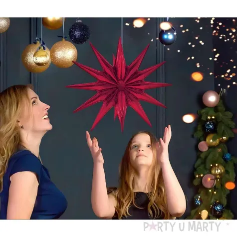 balon foliowy gwiazda 3d czerwony godan 20 str