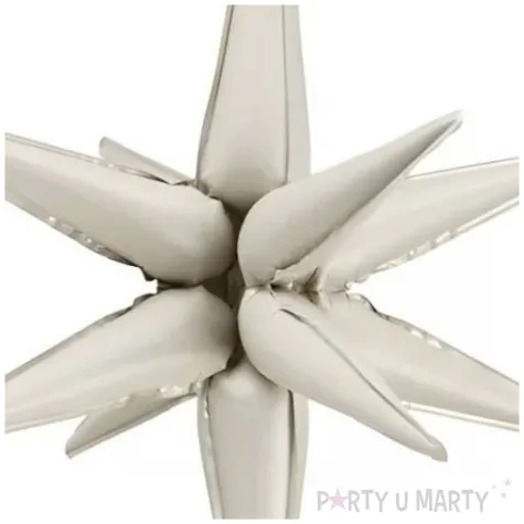 balon foliowy gwiazda 3d dekoracja na urodziny sylwestra bezowa matowa 41 str