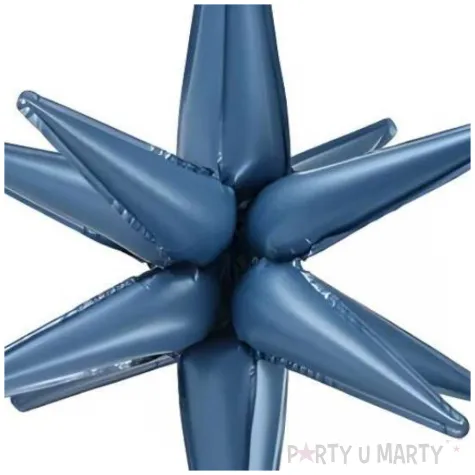 balon foliowy gwiazda 3d dekoracja na urodziny sylwestra granatowa matowa 28 str