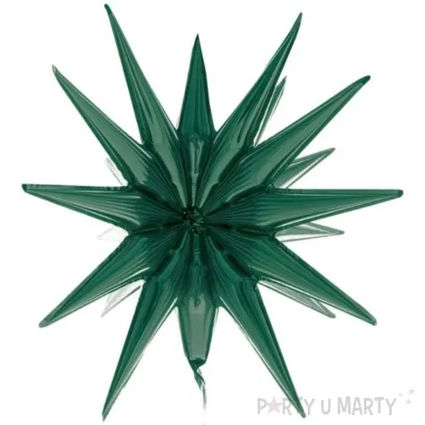 balon foliowy gwiazda 3d zielony butelkowy godan 20 str