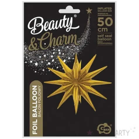 balon foliowy gwiazda 3d zloty godan 20 str