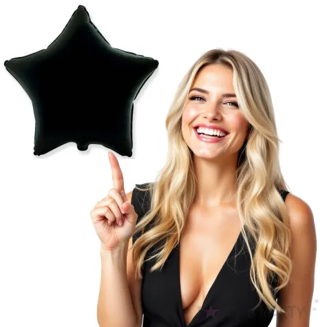 balon foliowy gwiazda czarny flexmetal 18 str