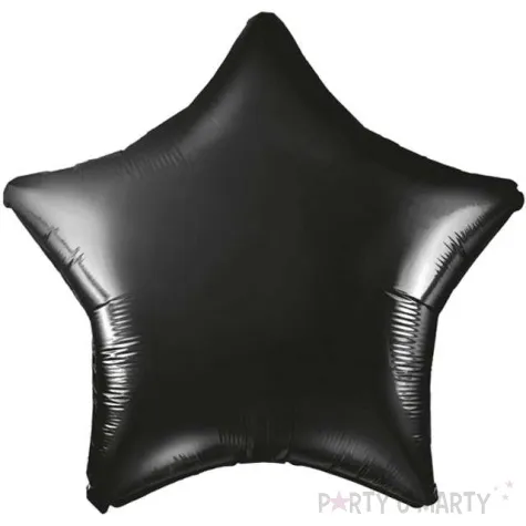 balon foliowy gwiazda czarny partydeco 19 str