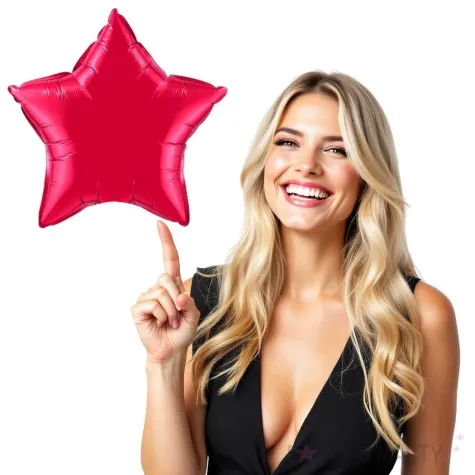 balon foliowy gwiazda czerwony qualatex 20 str