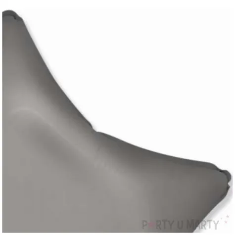 balon foliowy gwiazda dekoracja na urodziny srebrny matowy 18 str