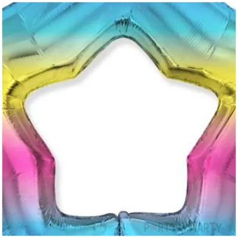 balon foliowy gwiazda jumbo gradient flexmetal 37 str