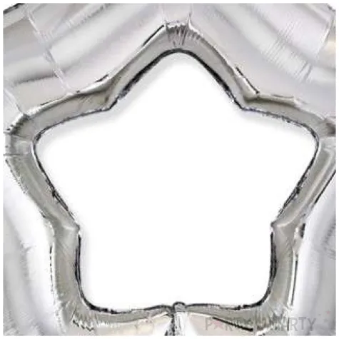 balon foliowy gwiazda jumbo srebrny flexmetal 37 str