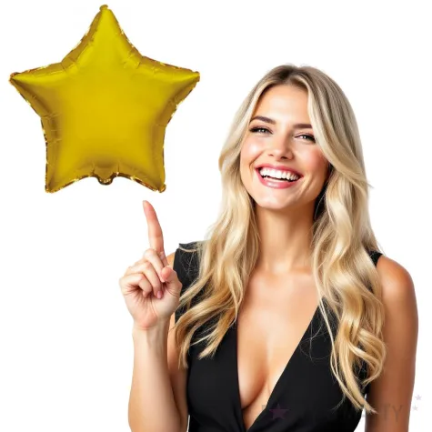 balon foliowy gwiazda jumbo zloty flexmetal 28 str